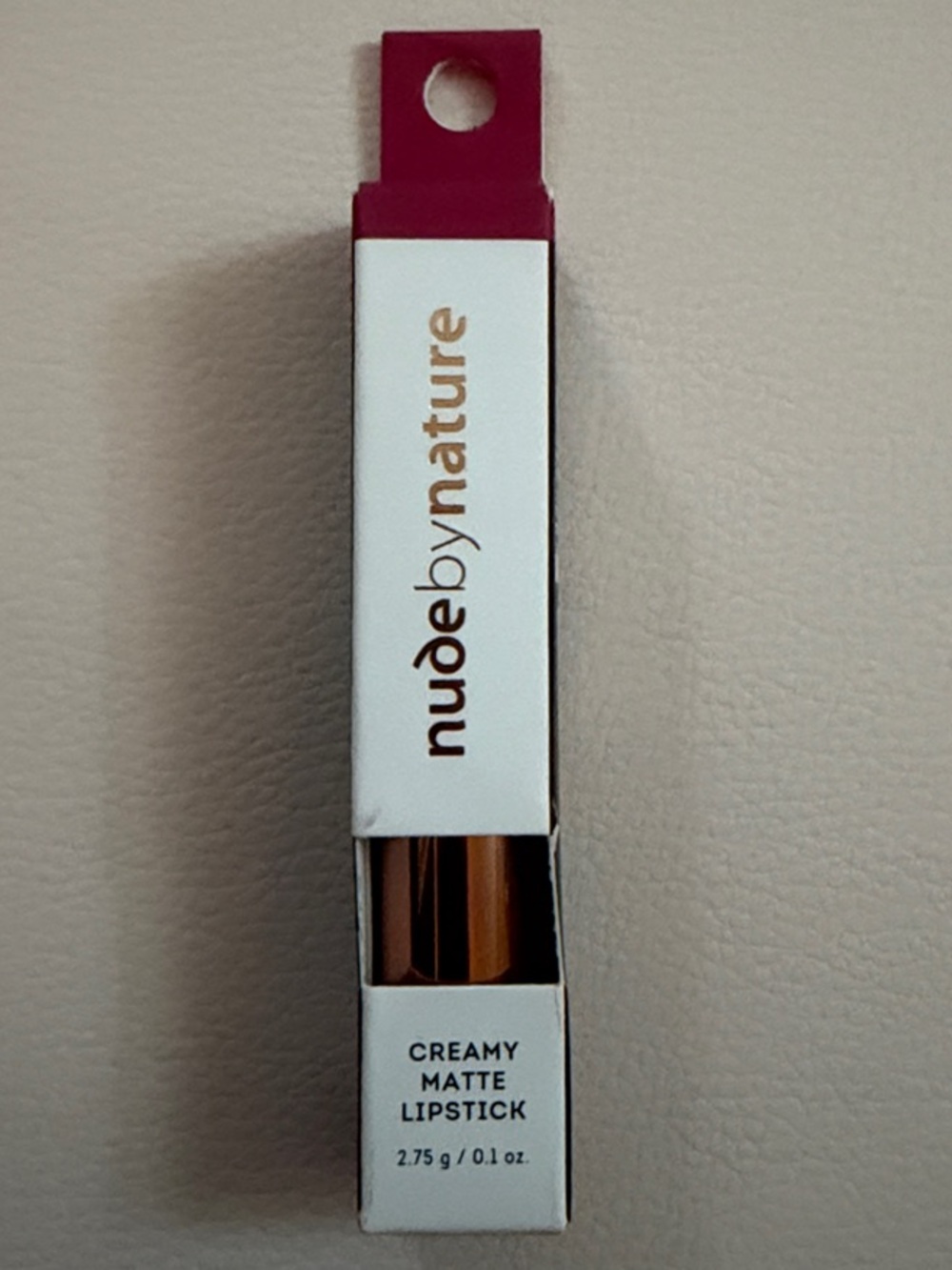 Nude by Nature Creamy Matte Lipstick – Deep Rose Packaging